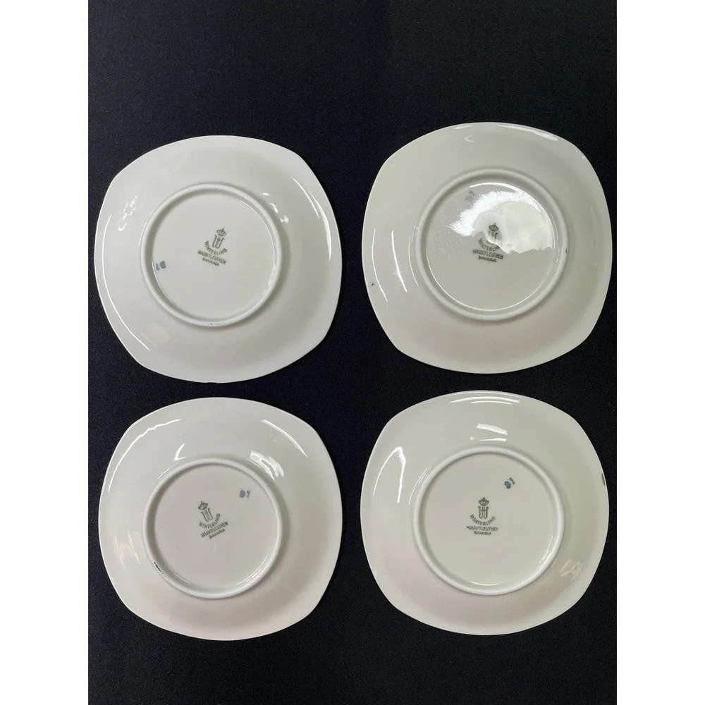 Vintage‎ Heinrich Winterling Marktleuthen Bavaria Set 4 Dessert App Plates Rare!